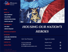 Tablet Screenshot of heroeshousetx.com